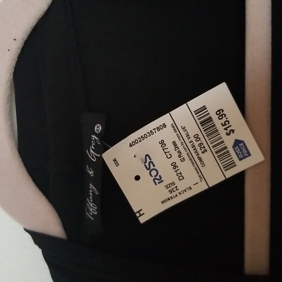 *NWT* Tiffany & Grey ¾ Sleeve Solid Jacket Mock 2Fer Dress - Picture 3 of 7